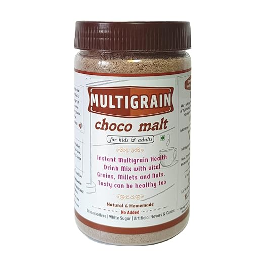 The Great Banyan Multigrain Choco Malt, 300g � Natural Instant Health Drink Mix for Kids & Adults | Made with Millets, Nuts & Wholegrains | No White Sugar, No Preservative Milk Mix