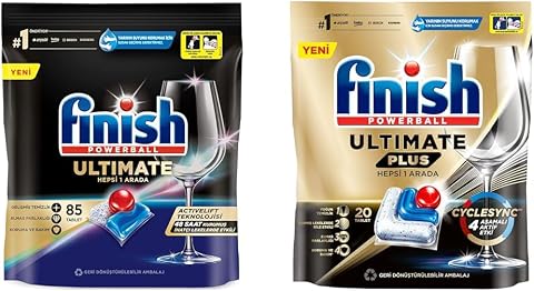 Finish Ultimate 85 Kapsül + Finish Ultimate Plus 20 Kapsül Bulaşık Makinesi Tableti
