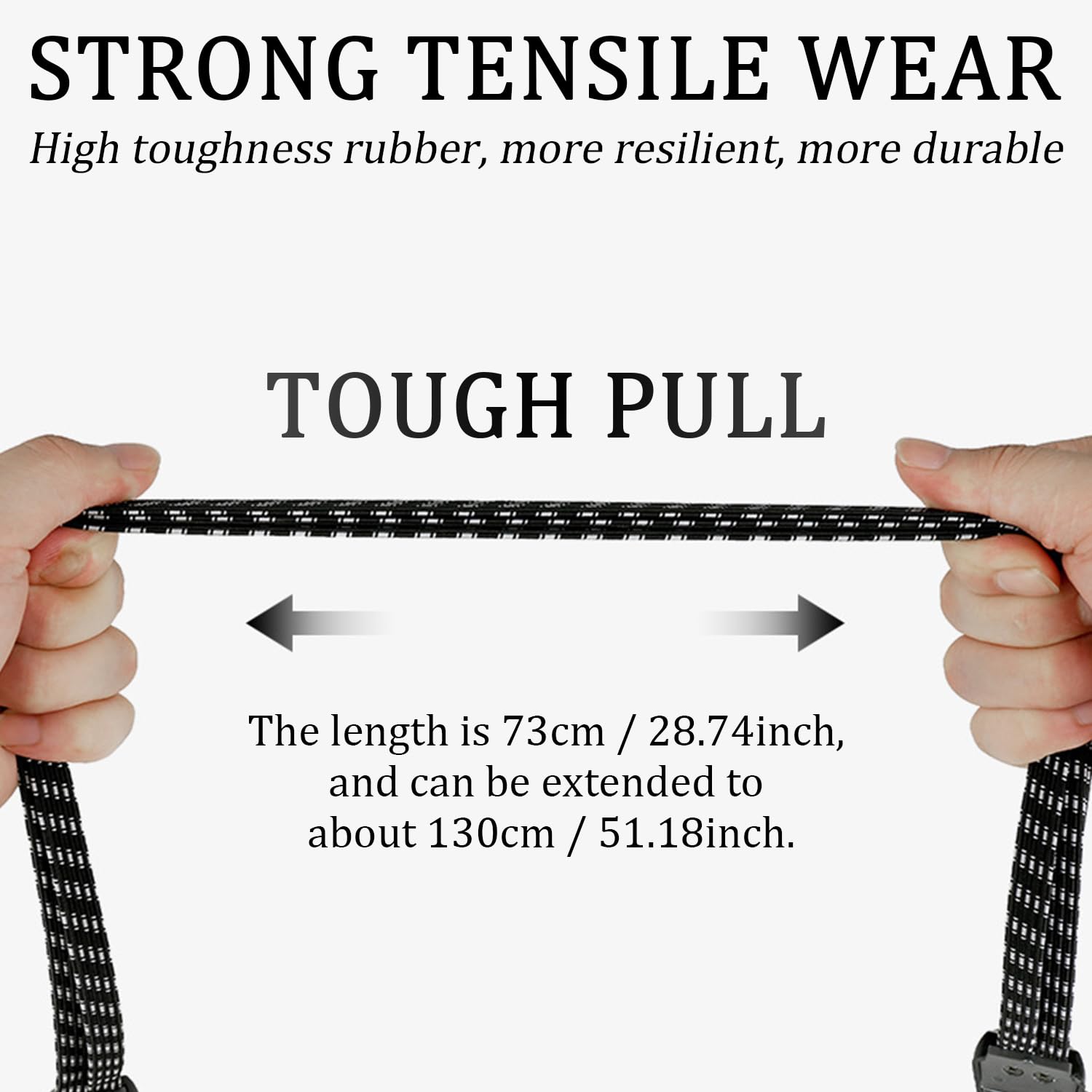 SYEYCW 3 Pcs Bicycle Luggage Straps, 73cm Elastic Bike Straps with Hooks, Elastic Adjustable Bike Lock Luggage Rope - Image 4