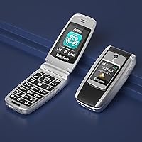 Vista 5 de Easyfone T300 4G teléfono celular plegable fácil de usar, botones grandes, sonido claro y fuerte, compatible con audífonos, botón SOS, tarjeta SIM