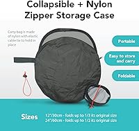 Vista 5 de Foto&Tech Tarjeta gris de doble cara del 18% y disco de balance de blancos, panel gris y blanco neutro con bolsa de nailon y brida para cables