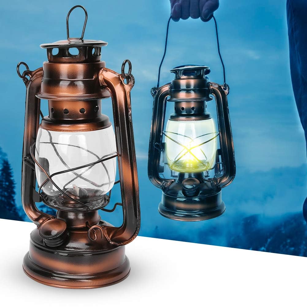 Dpofirs Petroleumlampe Notfall Große Kapazität Lange Beleuchtungszeit Bronze Ornament Geeignet für Notfälle wie Stromausfälle