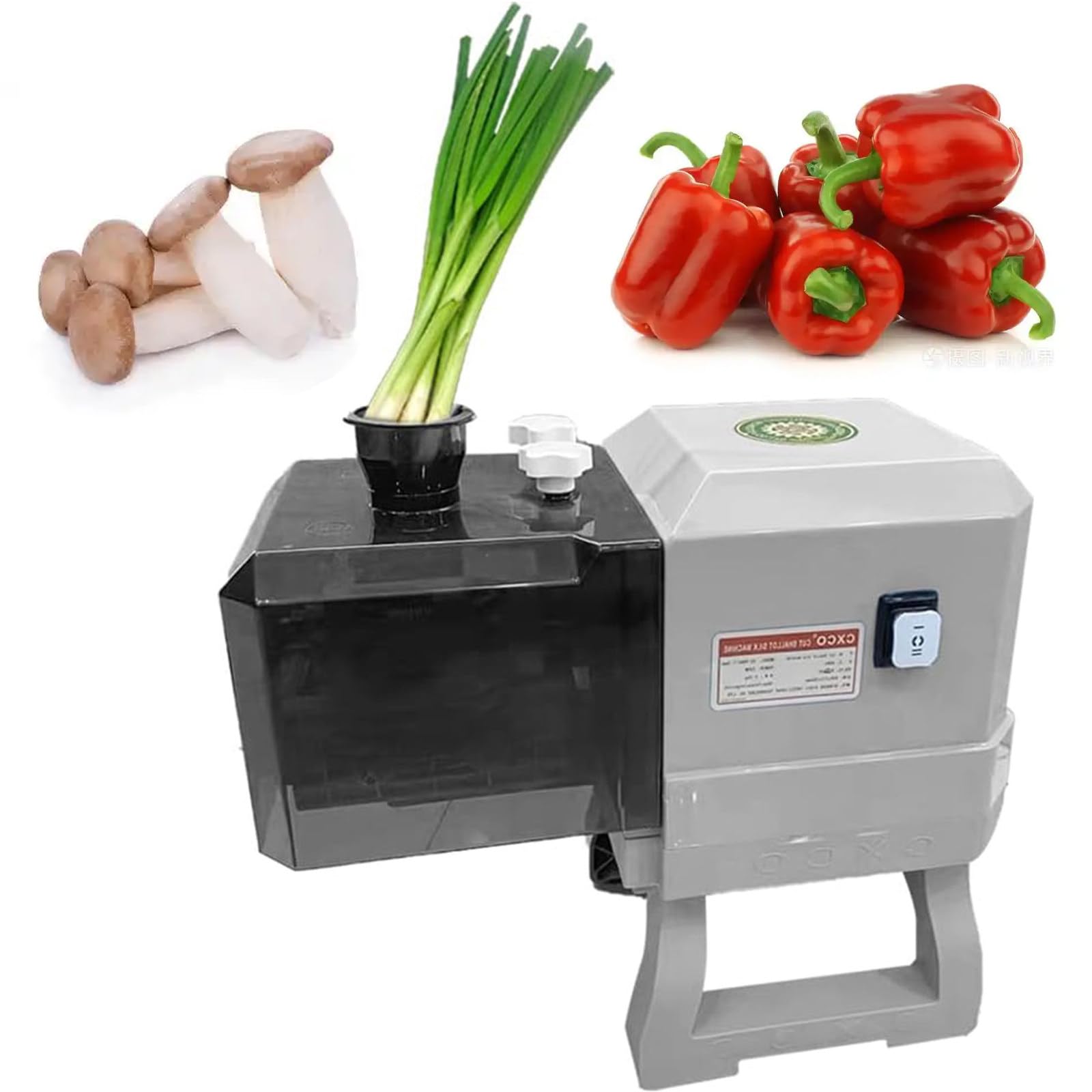 TIANQIHAO Commercial Scallion Shredder Machine - Spring Onions Cutter Pepper Celery Vegetbale Slicer - Auto Electric For Restaurant Kitchen - 3 Size Selection 1.5/1.8/2.3Mm Blade,2.3mm