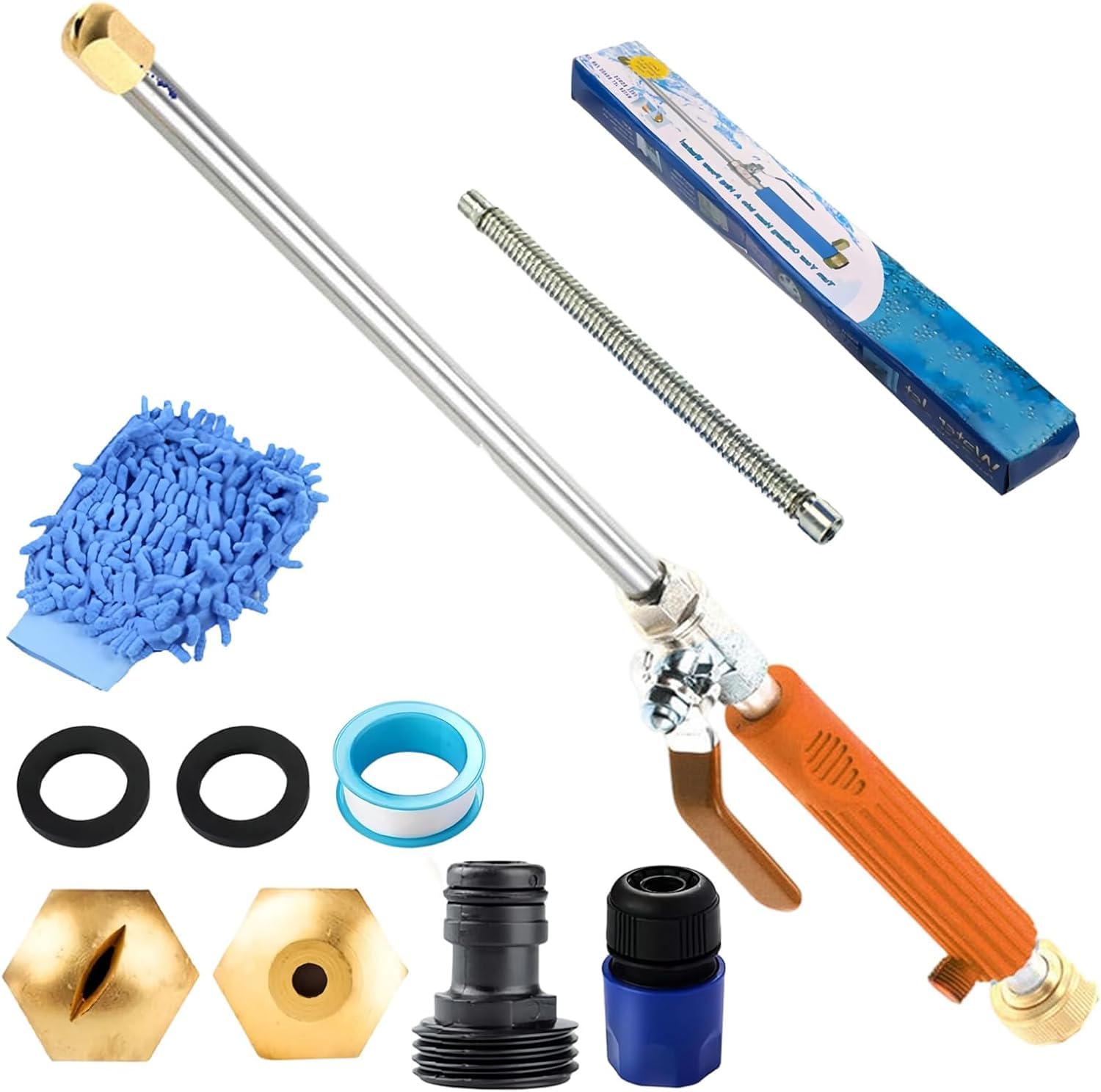 Jethose Pressure Washer, 2026 New Jet Hose Water Pressure, 2 in1 High Pressure Power Washer for House, 2 Nozzles and Quick Connect, for Cars, Patios, Fences, Windows (Blue) — view 9
