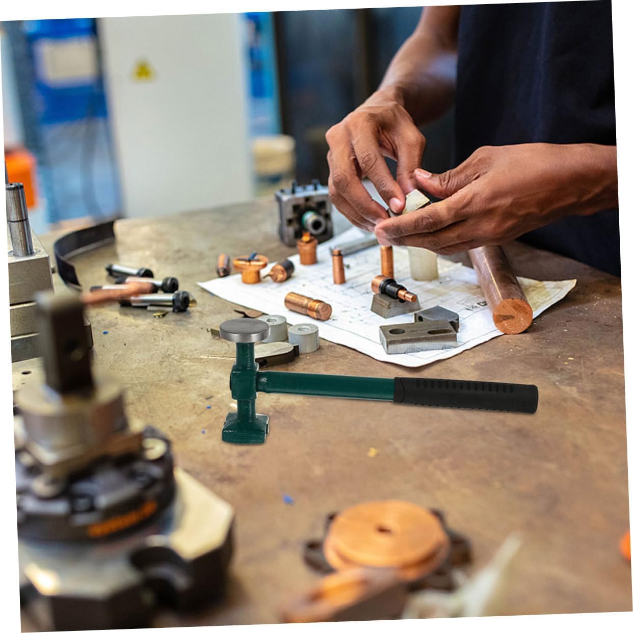 OUNONA 2pcs Planishing Hammer for Auto Steel Handle Sheet Metal Tools for Vehicle Door Panel Restoration