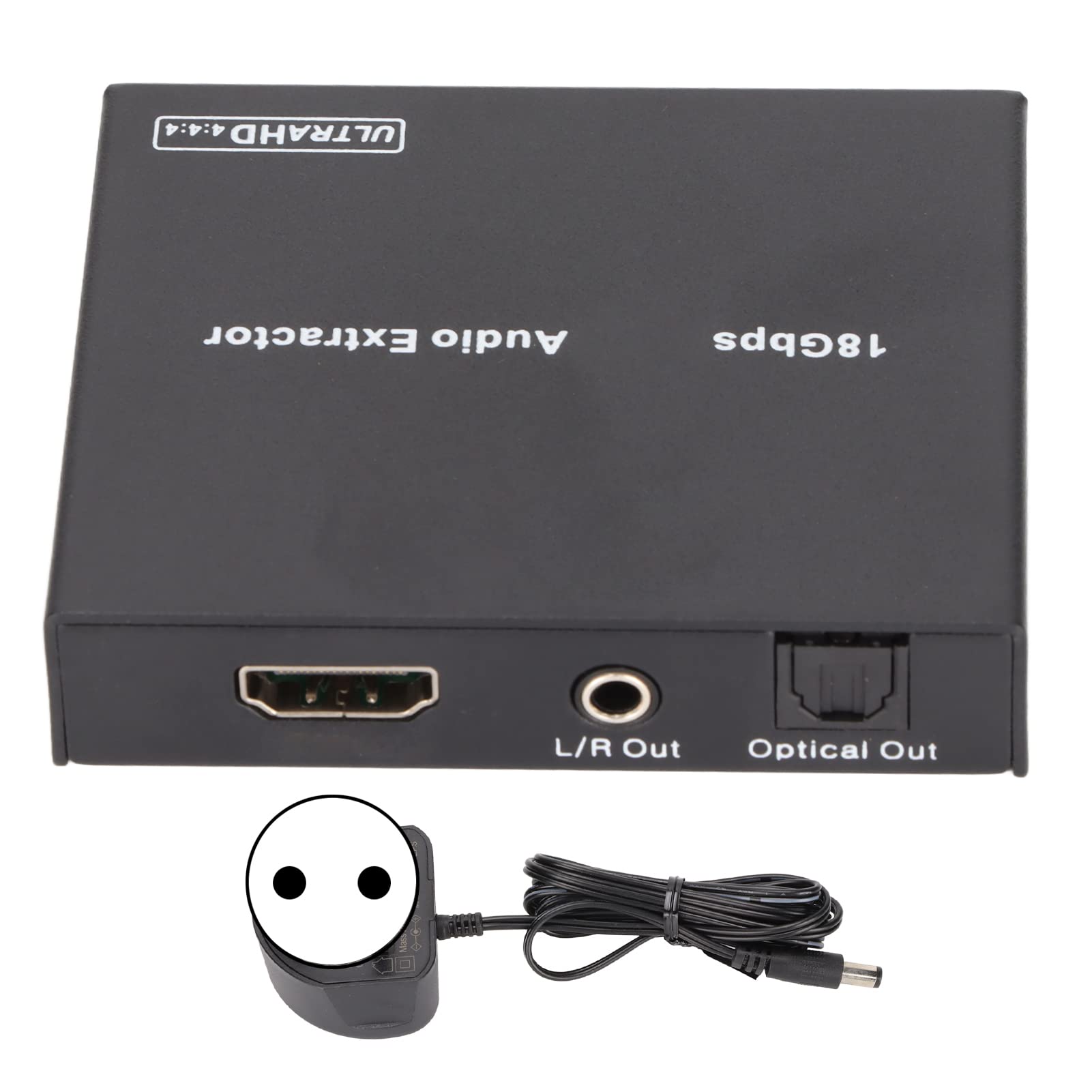 Audio Extractor Stripper, Multi Channel Optical (SPDIF) e Uscita Audio Analogica L/R, 18Gbps 4K2K a 50/60Hz Sound Extractor Converter Supporto HDCP 2.2 e Funzione CEC per Uso Domestico(Unione Europea)