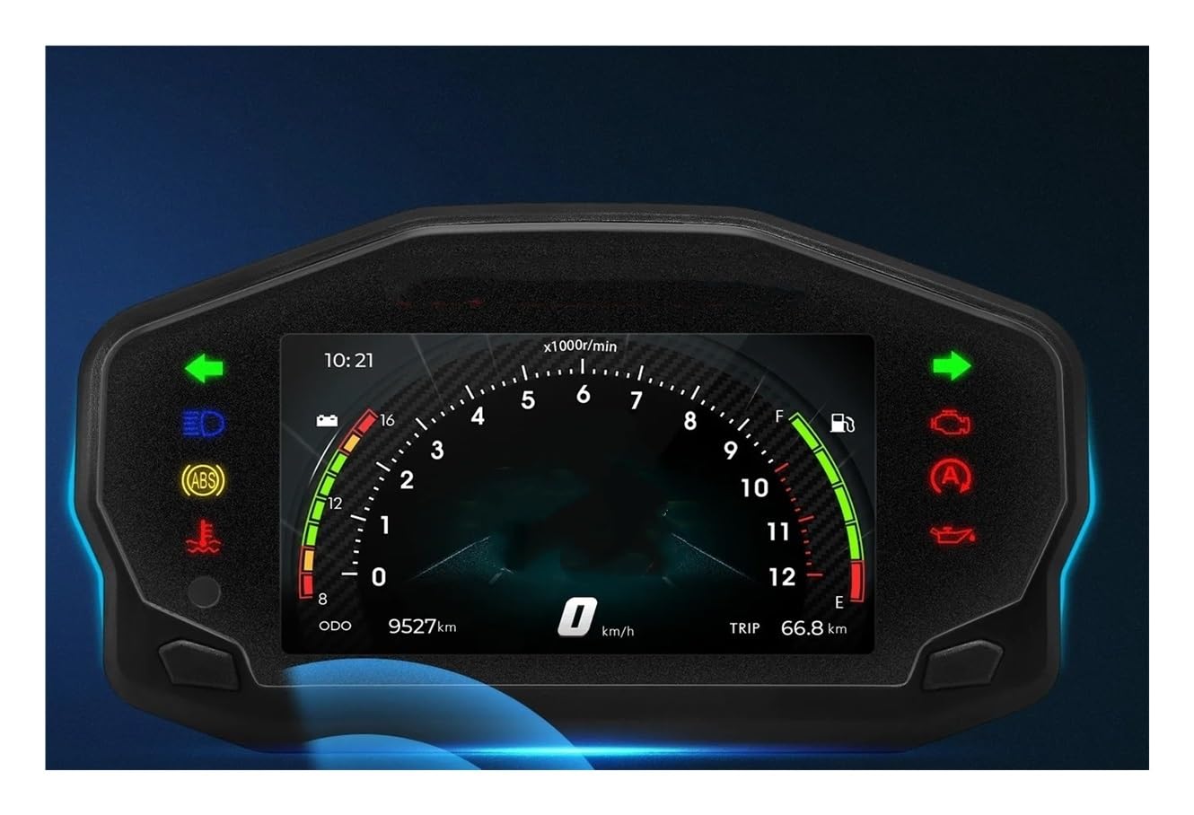 Compteur de Vitesse Digital Moto Tableau De Bord Universel 12 V pour Moto, Compteur De Vitesse, Compteur Kilométrique, Tachymètre, Double Odomètre