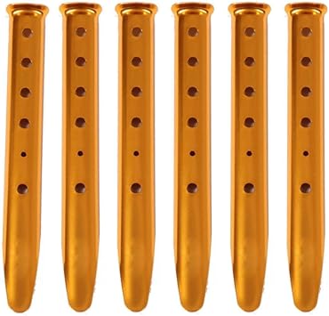 TRIWONDER Tent Stakes Pegs for Snow Sand Beach Canopy Heavy Duty Ground Anchor Stakes Tent Nail Aluminum U-Shaped Camping Hiking Backpacking 6Pcs