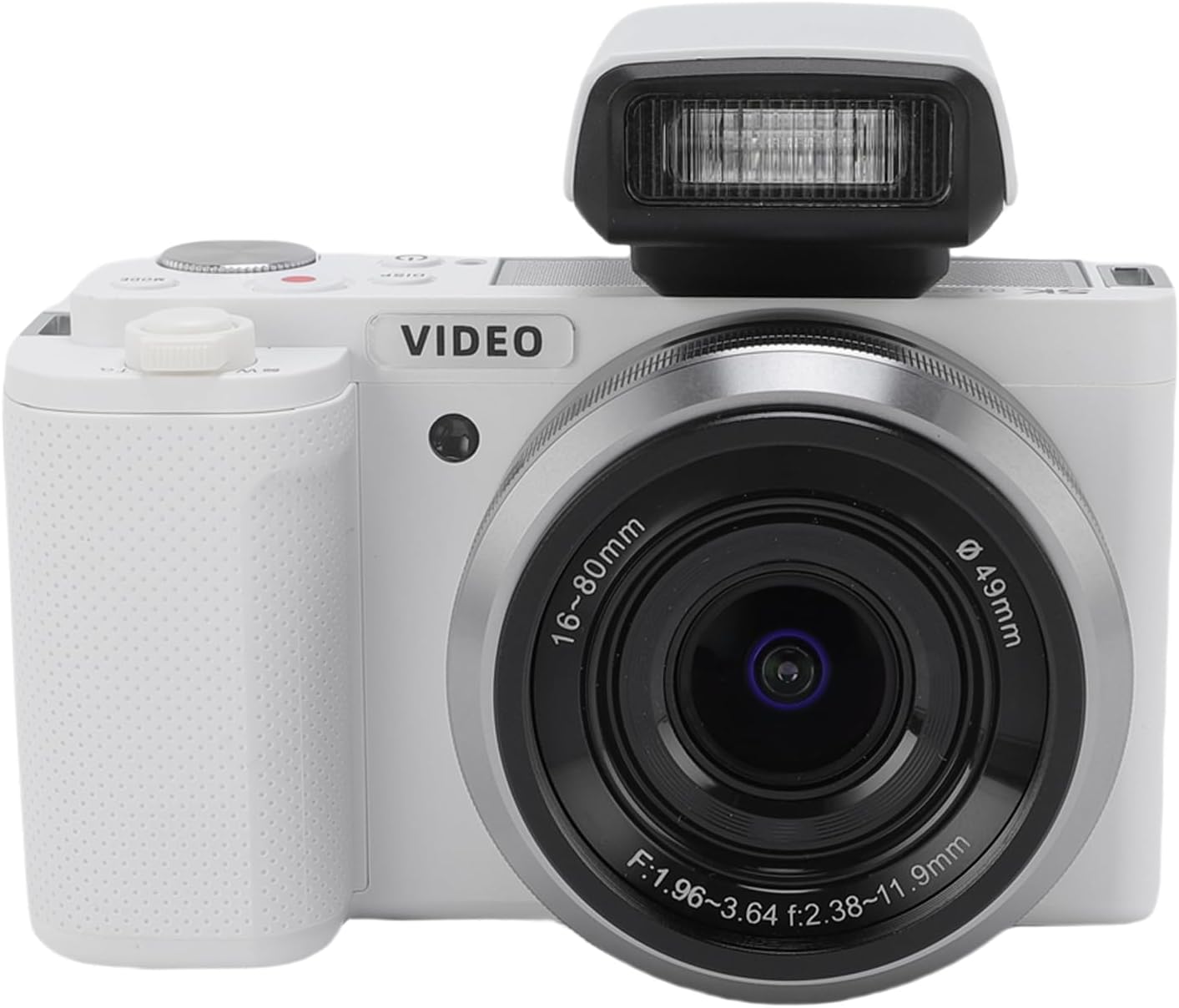 4K Digital Camera for Photography, 5K Mirrorless Vlogging Cameras, 15X Hybrid Zoom, 3.2Inch Flip Screen, White Balance, Professional (White) - Image 1 of 9