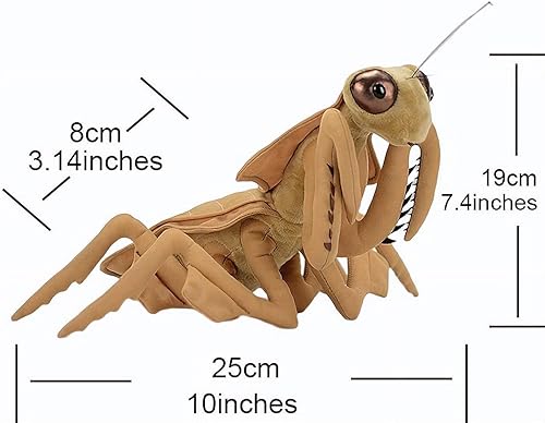 Miniatura 2 de Juguete de peluche realista de Mantis de hoja muerta, peluches de animales de Mantis realistas, muñeca de animales de simulación