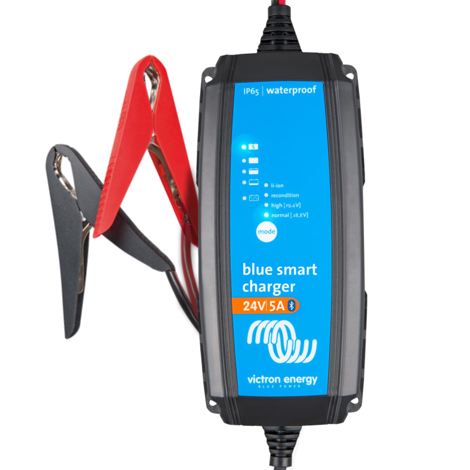 Victron Energy Blue Smart IP65 Smart Car Battery Charger 24V 5A, Float & Trickle Charger and Desulfator for Motorcycle, ATV, RV, Lithium and Deep Cycle Batteries