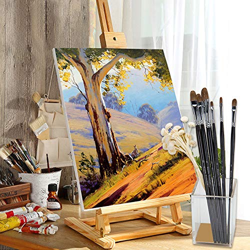 Magic Touches Paint Brush Set (6 Sizes), Natural Sable Filbert Tip, Best Absorption Smoothest Flow For Watercolor Oil Acrylic Gouache, Painting Art Supplies For Beginners To Professional Artists #TOP4