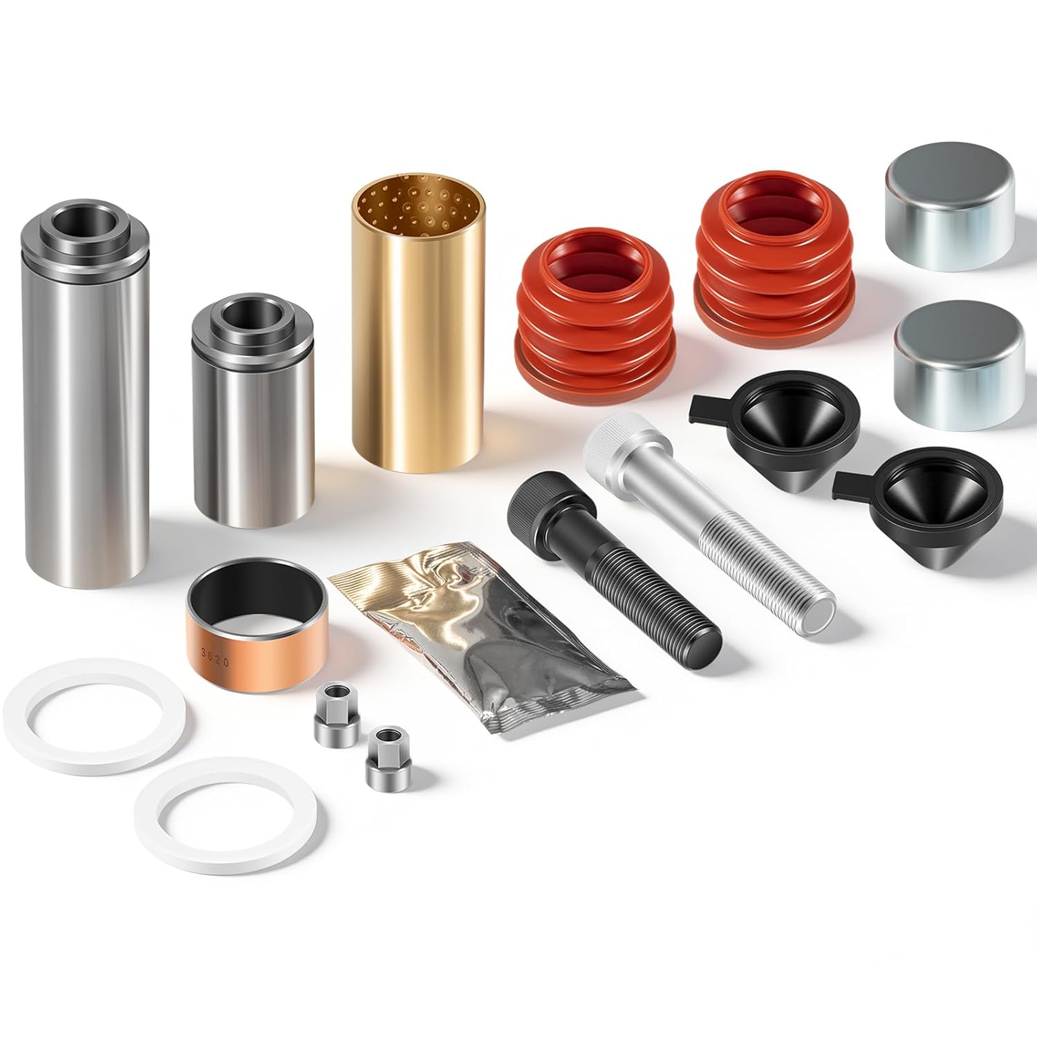 Brake Caliper Guide Pin Kit Replacement for Bendix ADB22X 091.559 803114 745803114 – Brake Caliper Slide Pin Set Precision Steel Caliper Pins for Smooth Brake Operation and Reliable Fit