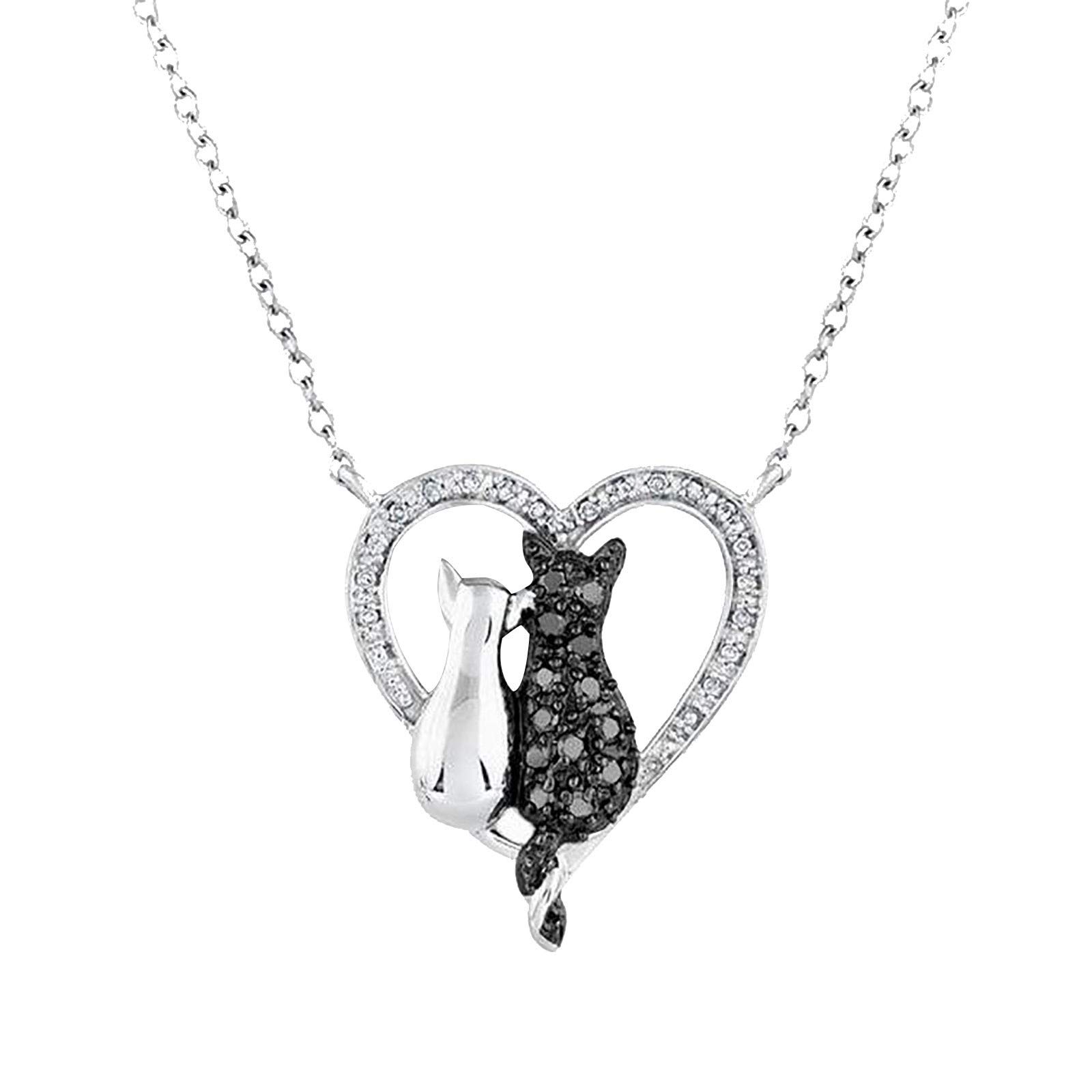 Janly Clearance SaleWomen Necklaces & Pendants, Valentine's Day Gift Of Two Cat Love Necklaces Expresses Pure And Eternal Love, Jewelry Sets, Valentine's Day Ideal Gifts