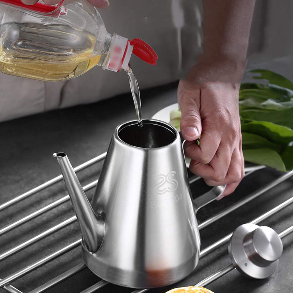 Botella de aceite Vertedor Dispensador de vinagre Vinagreras Dispensador de aceite Vinagrera de vinagre de aceite Almacenamiento de aderezo de aceite Colador de aceite Contenedor Botella de salsa L
