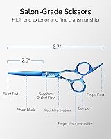 Vista 22 de ULG Tijeras de corte de pelo, tijeras de barbería profesional, tijeras de peluquería, tijeras, navajas para el adelgazamiento del cabello, tijeras