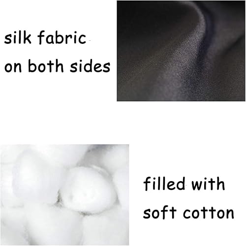 Miniatura 5 de sdoot - Antifaz para dormir para hombres y mujeres, paquete de 2 antifaz de seda súper suave para dormir, color negro