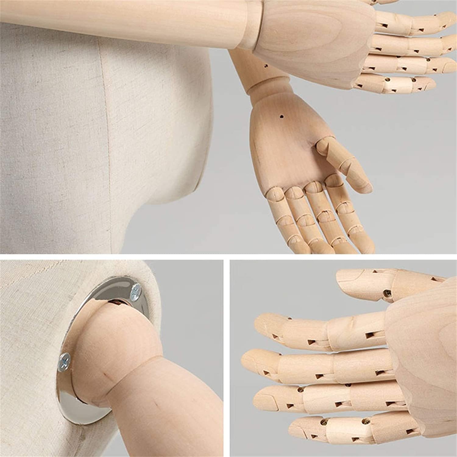 Cuerpo de maniquí Femenino, Torso de maniquí de Costura, maniquí de Sastre, Busto de exhibición de maniquí Estable para modistas con Brazos Flexibles y Ajustables.