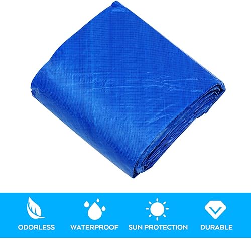 Miniatura 3 de Garneck Cubierta de piscina redonda de 10 pies de diámetro fácil de colocar para piscinas de marco, piscina inflable de juego rápido (10 pies)