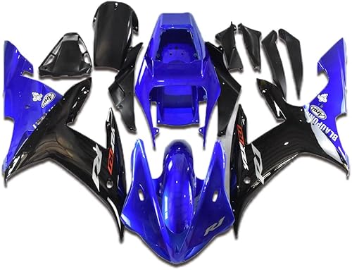 NF Carenado negro azul brillante para Yamaha 2002 2003 YZF R1 YZ-F moldeado por inyección plástico ABS nuevo carrocería 02 03 NF37