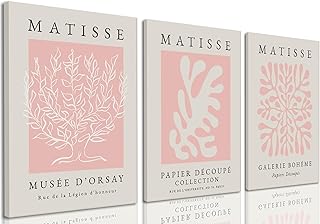 Pink Matisse Wall Art Set of 3, Abstract Matisse Wall Decor, Light Pink ...