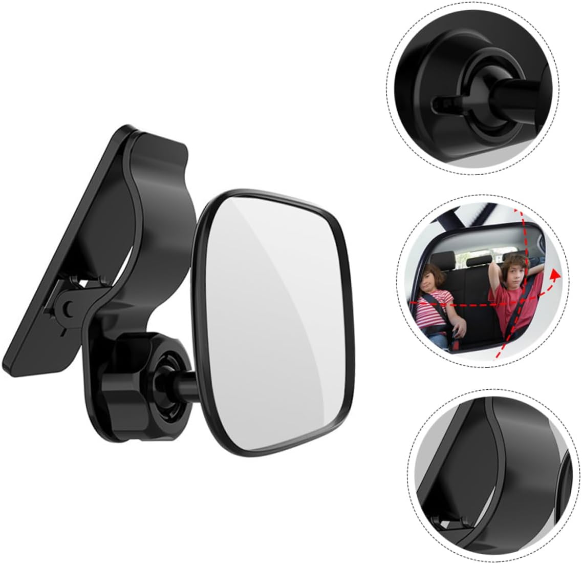 GANAZONO Rear Seat Sight Mirror Car Seat Mirror for Rear Facing Wide View Rotation for Safety