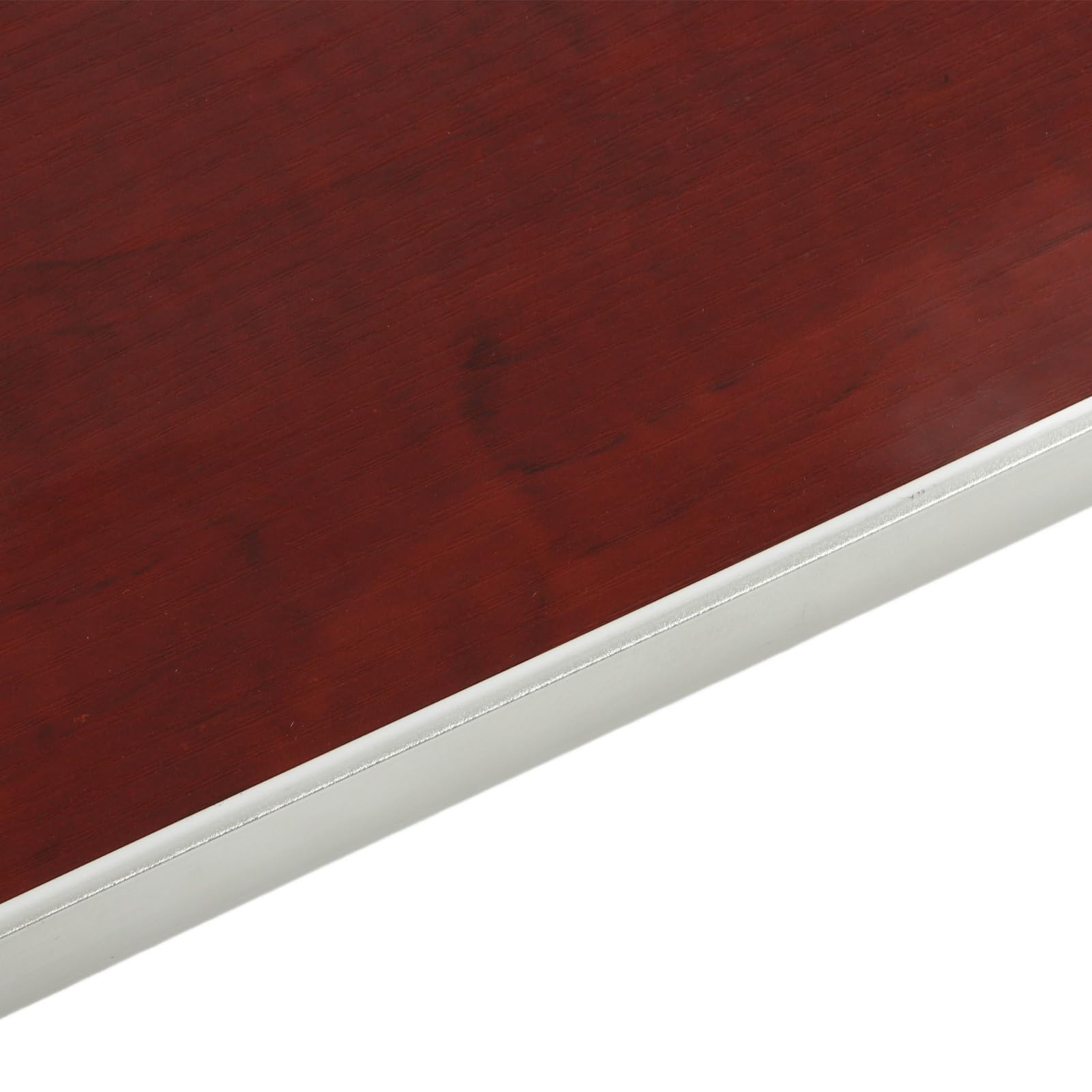 Akozon Mesa de Barco de Madera Maciza con 2 Portavasos, Panel de Escritorio Extraíble para Yate Marino RV (Rojo Oscuro)