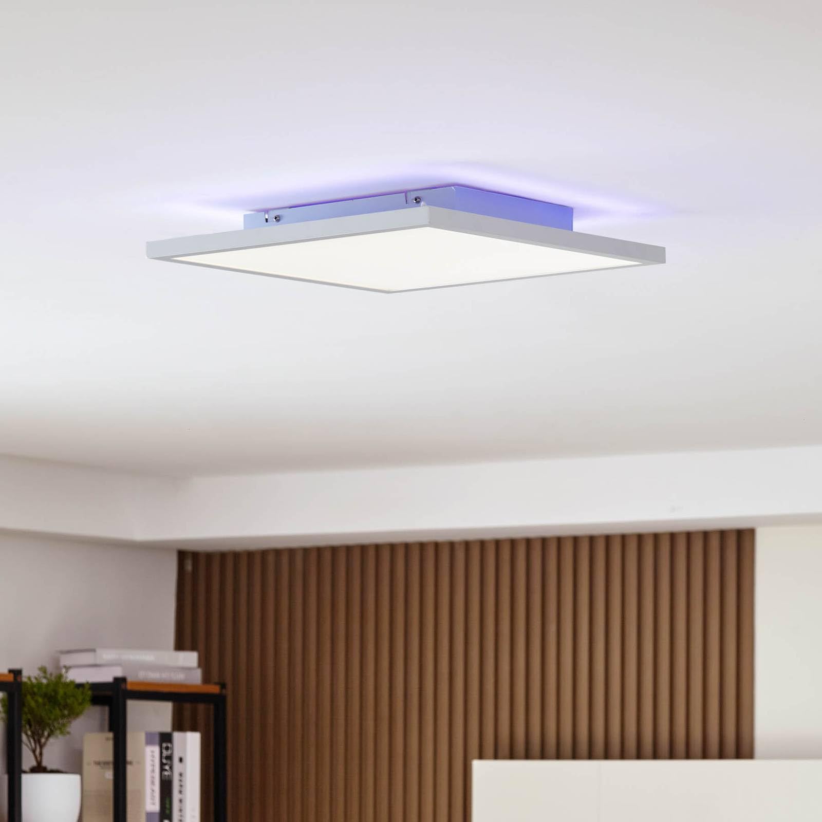 Arcchio Pannello LED Brenda Con Telecomando – Bianco, 50W, CCT 3000K-6000K, Luci RGB, Plafoniera Per Soggiorno E Ufficio