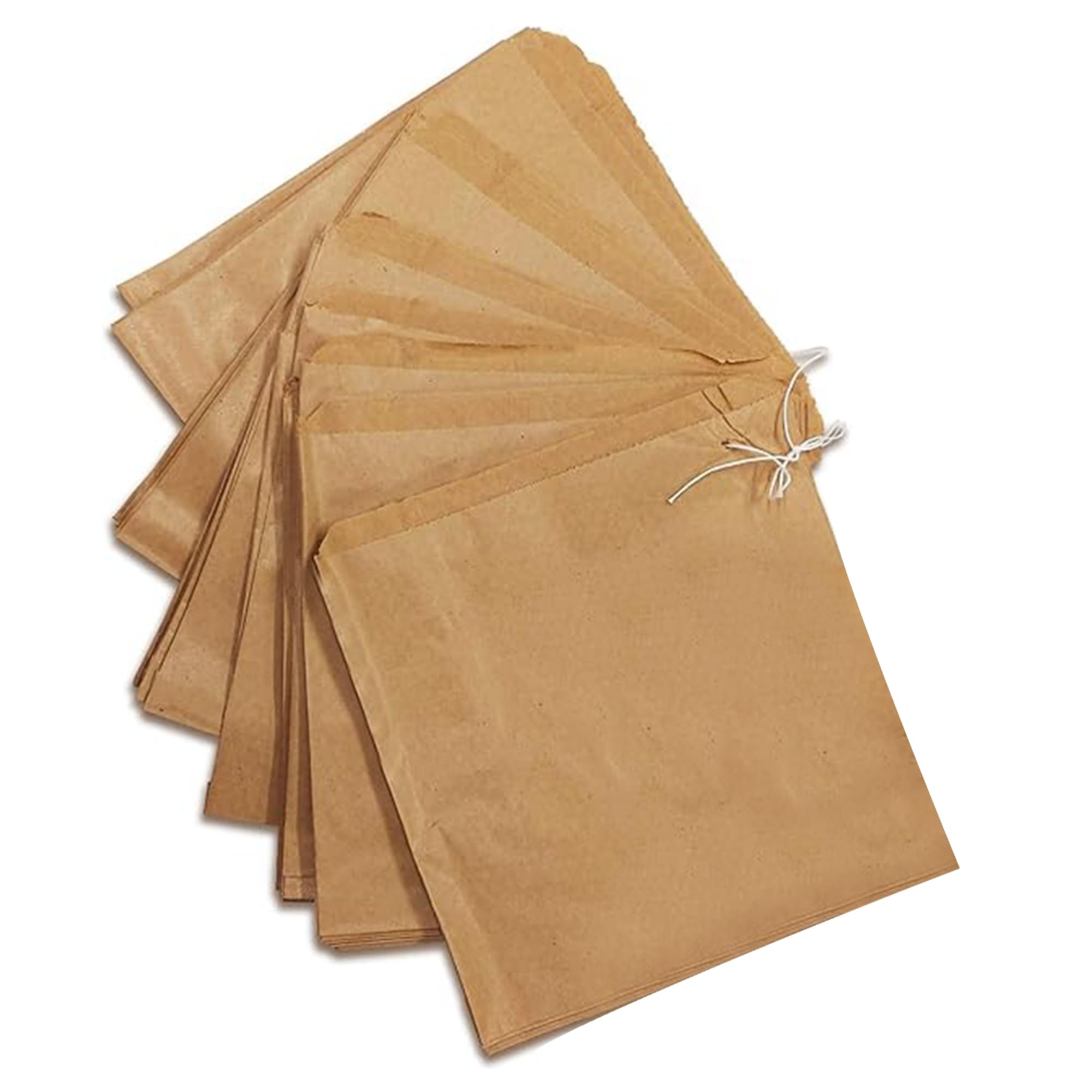 Somwell Brown – 200 X Paper Bags, Eco Friendly Kraft Paper Bags For Sweets, Candy, Grocery, Fruit, Gifts, Crafts & Retail Packaging - Recyclable & Biodegradable (200, 6" X 6")