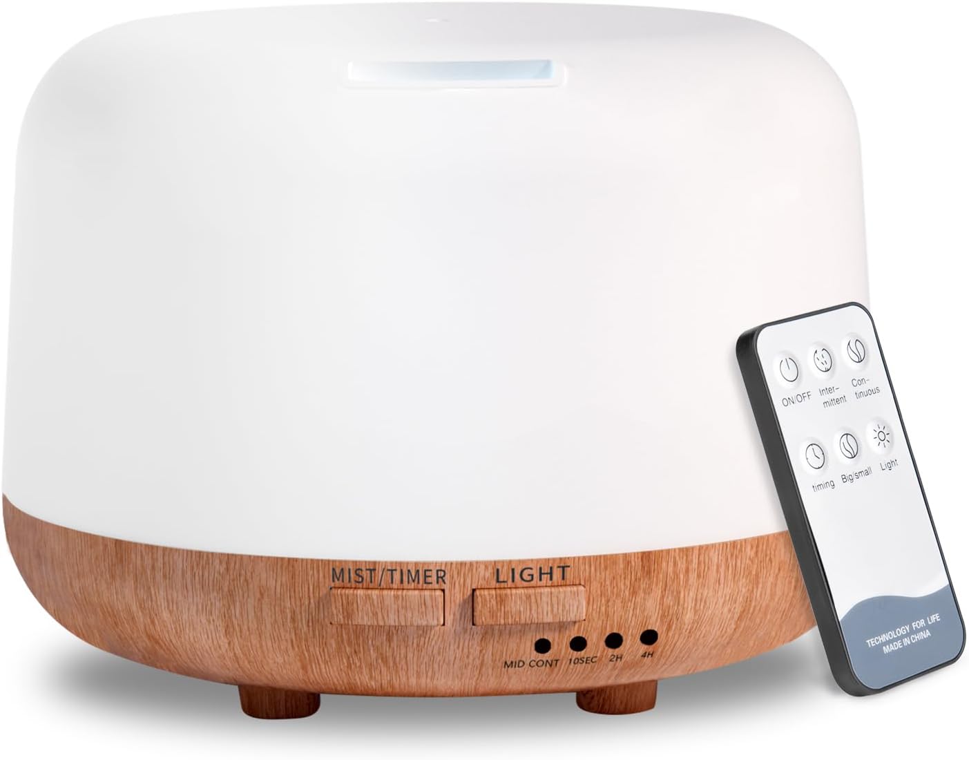 Essential Oil Diffuser Remote Control Aromatherapy Adjustable Mist Mode Water Out Automatic Shut-off 7 LED Light Colors for Bedroom, Office, Travel, Yoga, Spa, Baby, 300ml