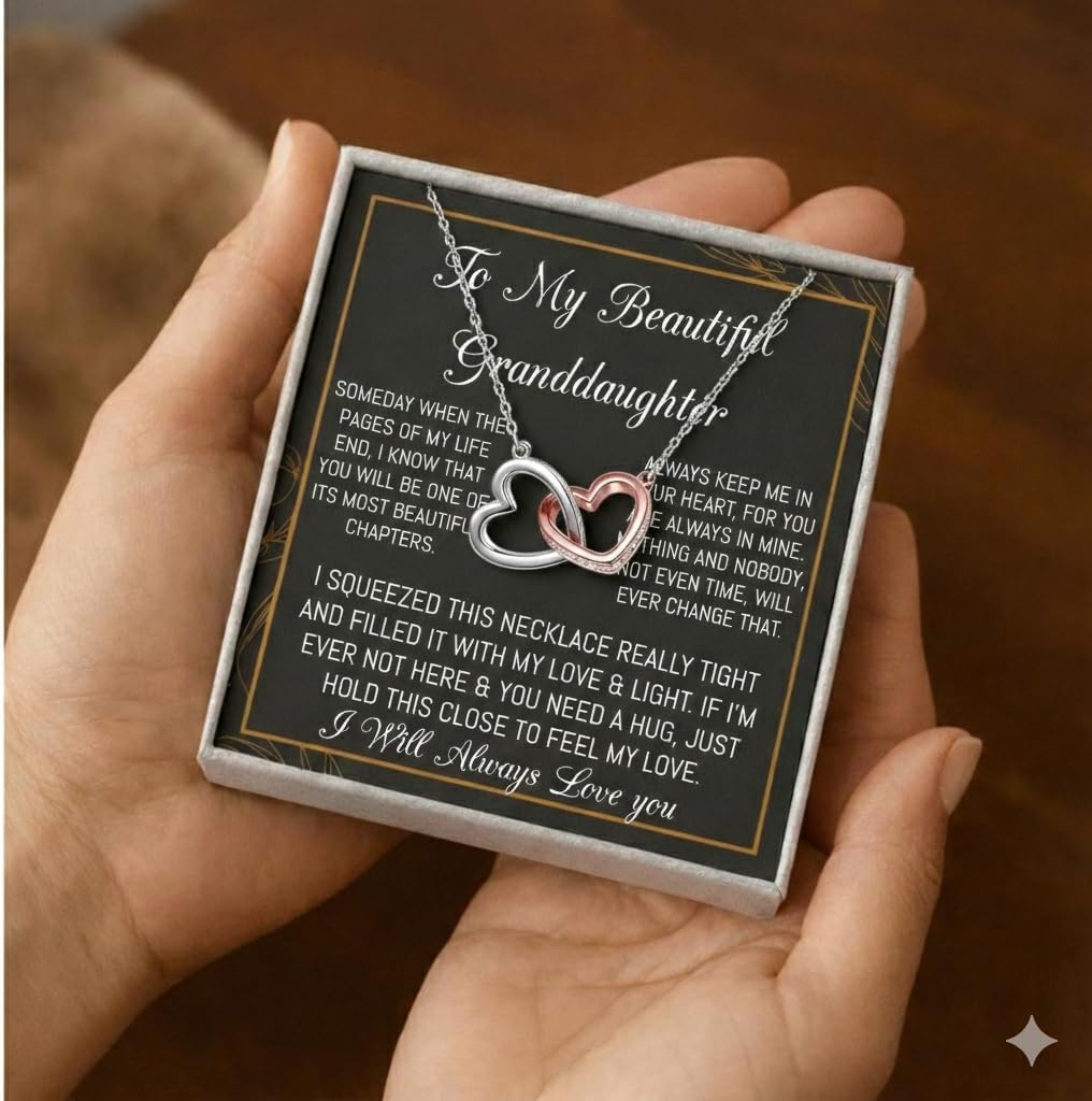 Granddaughter Birthday gifts, To My Granddaughter Necklace from grandma, Grandmother Granddaughter jewelry, Christmas Graduation Birthday Gifts