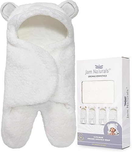 Miniatura 1 de Jam Naturals - Linda manta en forma de osito para envolver al bebé recién nacido, para niños y niñas.