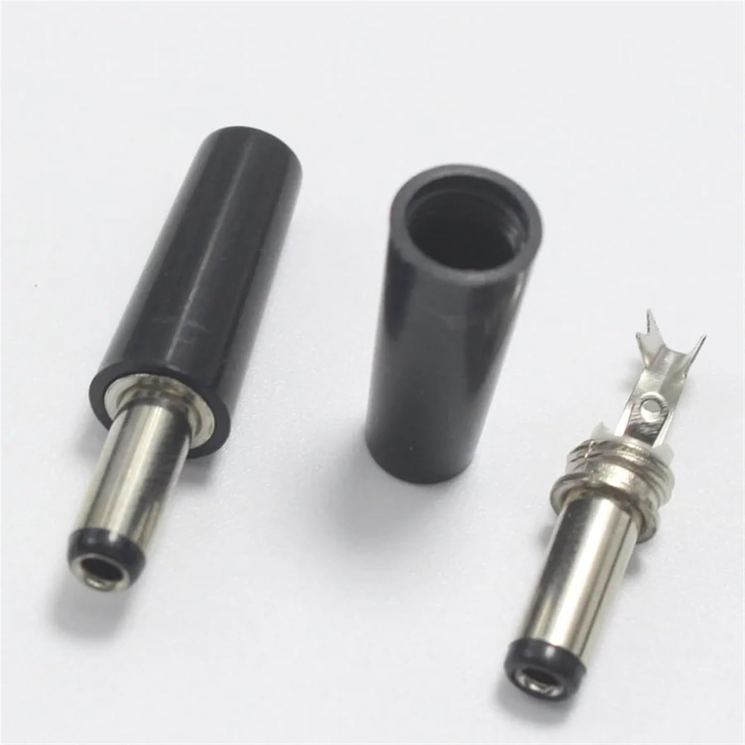 1pcs Black 5.5 * 2.5mm DC Power ABS 5.5mm x 2.5mm Male Plugs Connector Jack Adapter 14mm Long Type