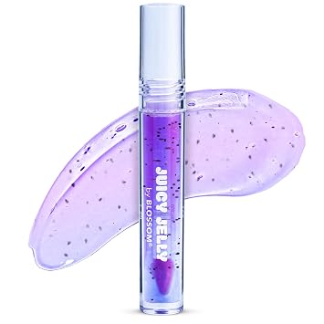 Blossom Lip Gloss Juicy Jelly Moisturizing Fruit Flavored, Grape, 0.09oz | Gift Set Plumper Lipgloss Tinted, Clear Stick Tubes Lipstick Changing, Glow Girls 10-12 Plumping Kit, 8-12 Gel Cheap