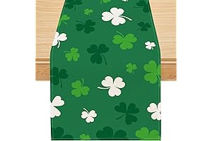 Siilues St. Patrick's Day Table Runner: Elevate Your Festivities with Green Shamrock Charm