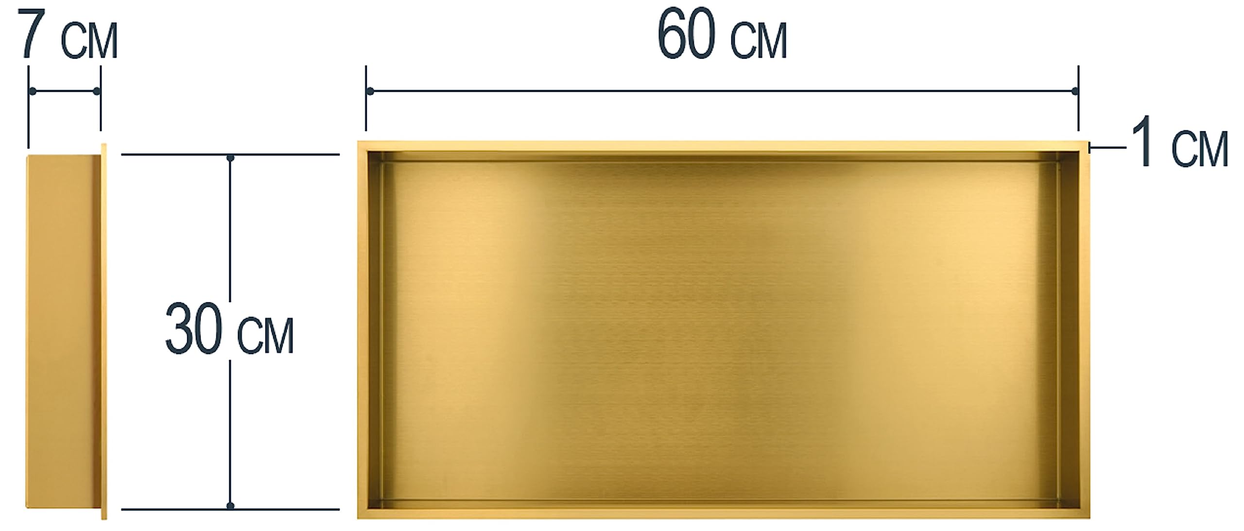 Nicchia Da Doccia Da Incasso EUROSANIT, 60x30x7 Cm, In Acciaio Inox SS304, Mensola A Parete Per Bagno, Design Moderno