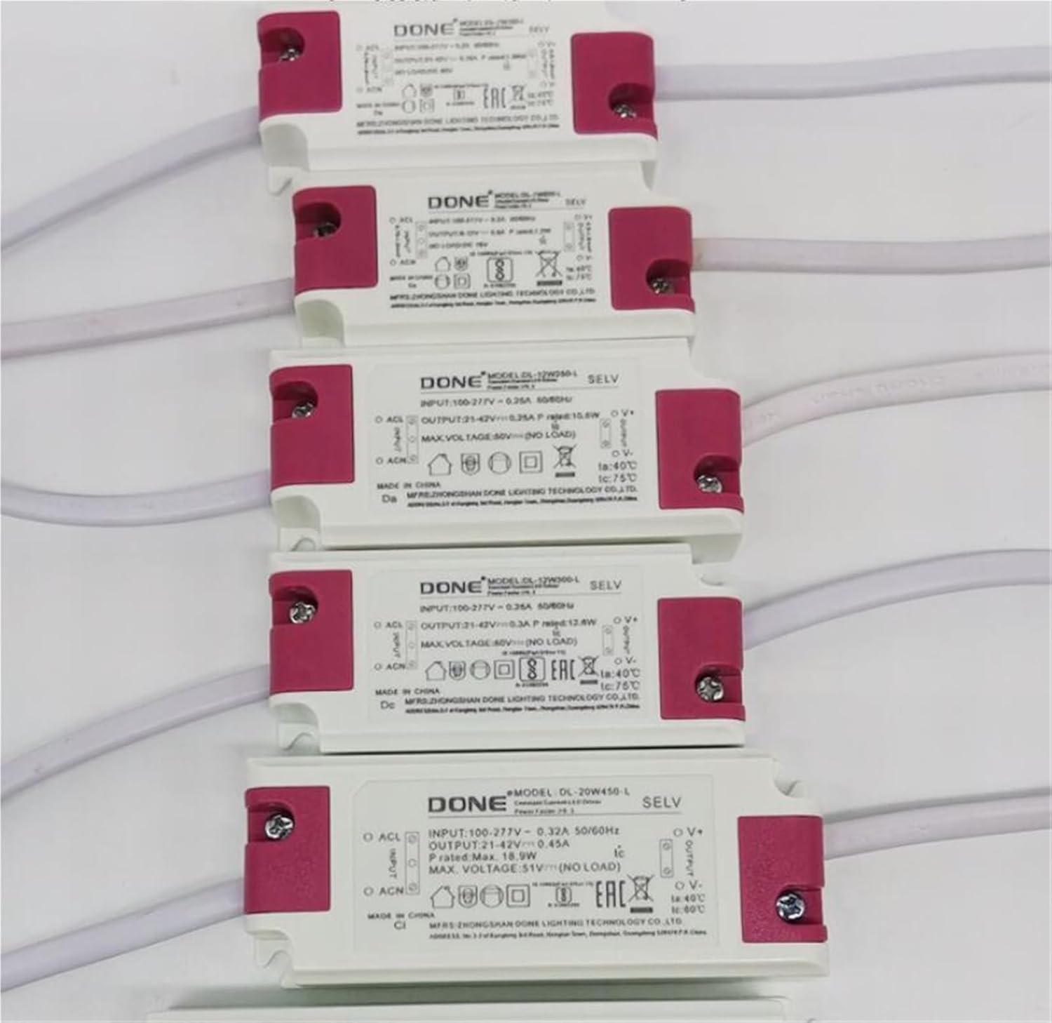1PCS LED Driver Power Supply 7W 12W 20W 30W 40W 50W AC100-277V High Efficiency for Led Down,Channel,Spot Lighting(12W 300mA)