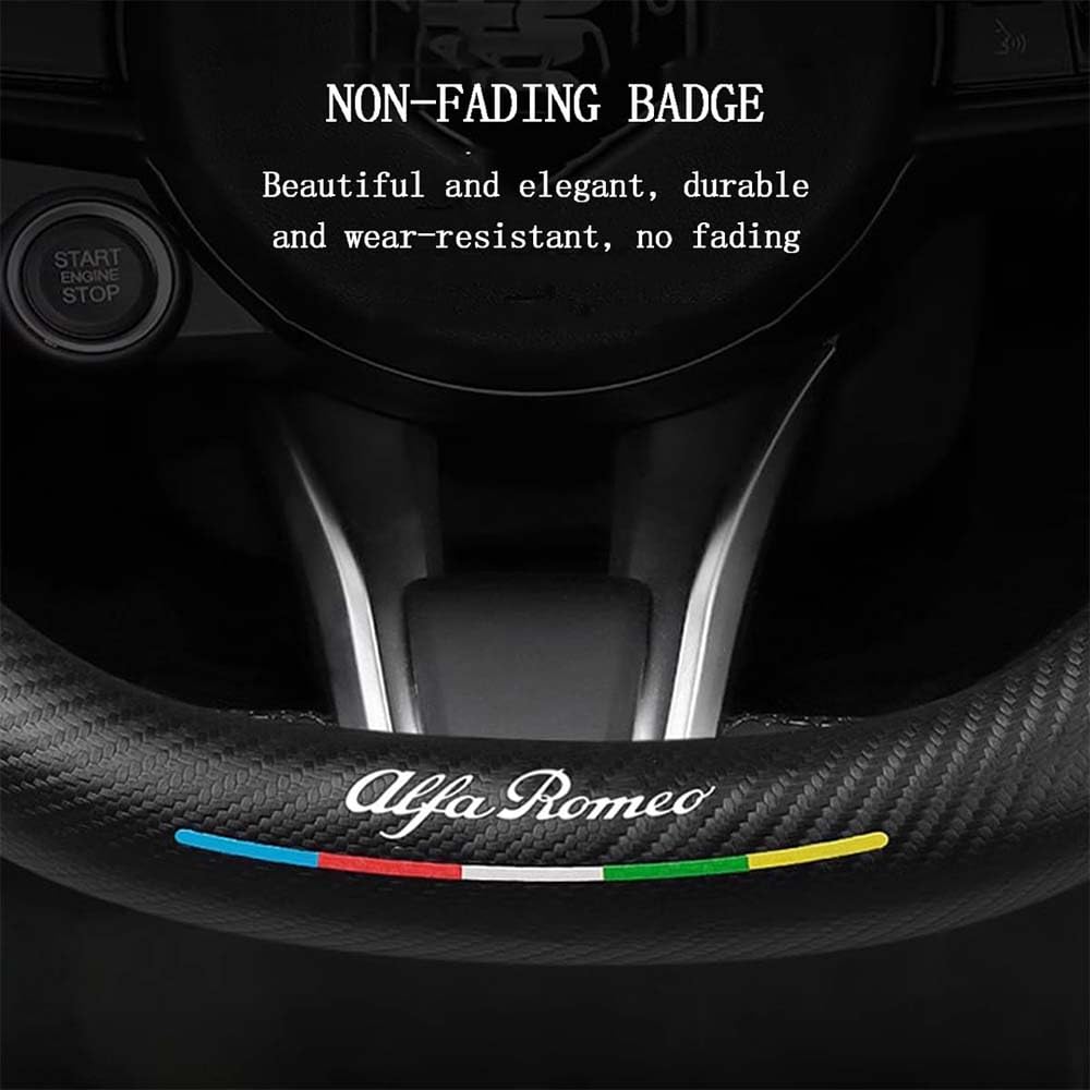 ZAMOUX Coprivolante per Auto per Alfa Romeo 145 146 147 155 156 159 164 166 1750-2000, 38CM Traspirante e Antiscivolo Durevole Coprivolante per Auto Accessori da Interno,E