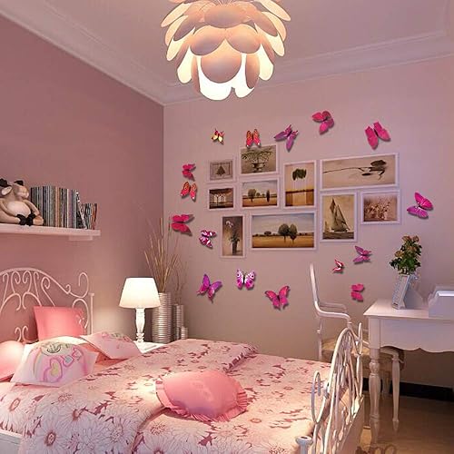 Miniatura 8 de SourceTon - 72 calcomanías de pared de mariposas coloridas 3D, removibles de bricolaje, mariposas, calcomanías murales para decoración del hogar y