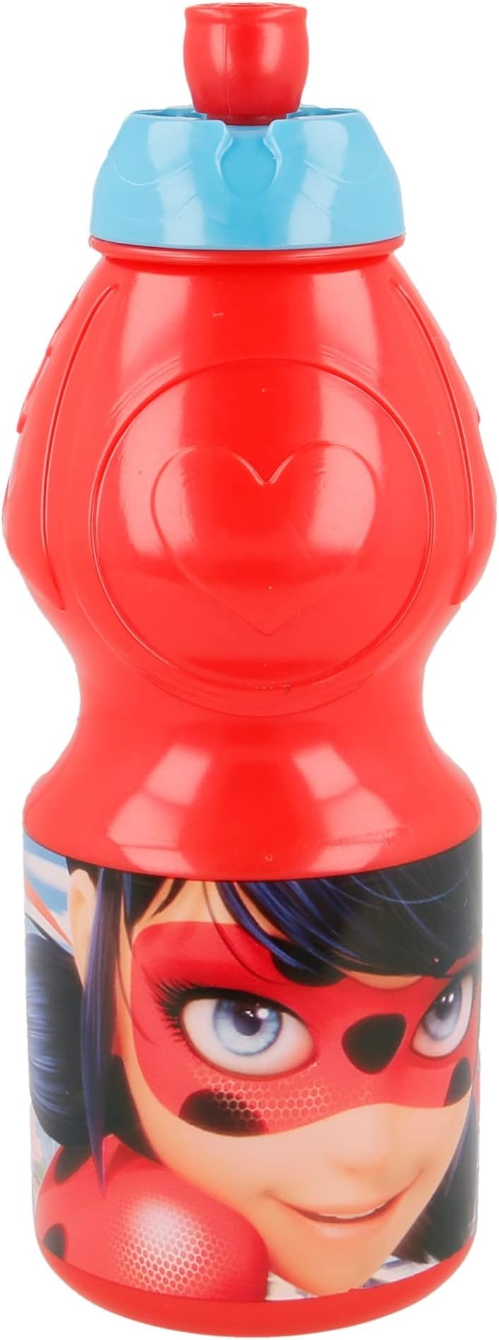 Stor - Lady Bug Miraculous-Lady Bug Sport Plastic Bottle 400 ml (86932), Red, 18 x 6 cm