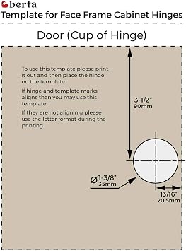 Berta (2 Pieces) Half Overlay Soft Close Frameless Hinges, 110 Degree 6-Ways 3-Cam Adjustment Concealed Kitchen Cabinet Door Hinges