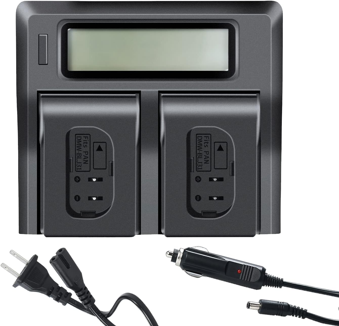 DSTE 1.5A Dual Battery Charger Compatible with Panasonic DMW-BLJ31 DMW-BLJ31e Battery and Lumix DC-S1 DC-S1R DC-S1H DMW-BGS1R Camera DMW-BTC14