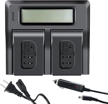 DSTE 1.5A Dual Battery Charger Compatible with Panasonic DMW-BLJ31 DMW-BLJ31e Battery and Lumix DC-S1 DC-S1R DC-S1H DMW-BGS1R Camera DMW-BTC14