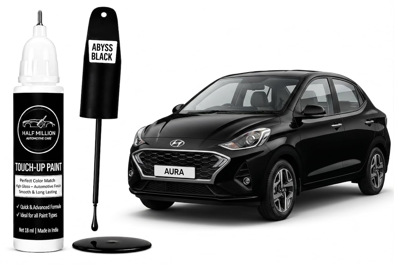 HALF MILLION® Car Touch Up Paint Pen for Hyundai Aura Abyss Black (A2B) | Factory Color Matched | 2K Paint Technology | Car Scratch Remover & Paint Chip Repair | Quick Dry Formula | Rust Protection | 18ml-image-20