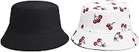 Vista 2 de Mashiaoyi Sombrero de pescador reversible de doble cara con estampado unisex
