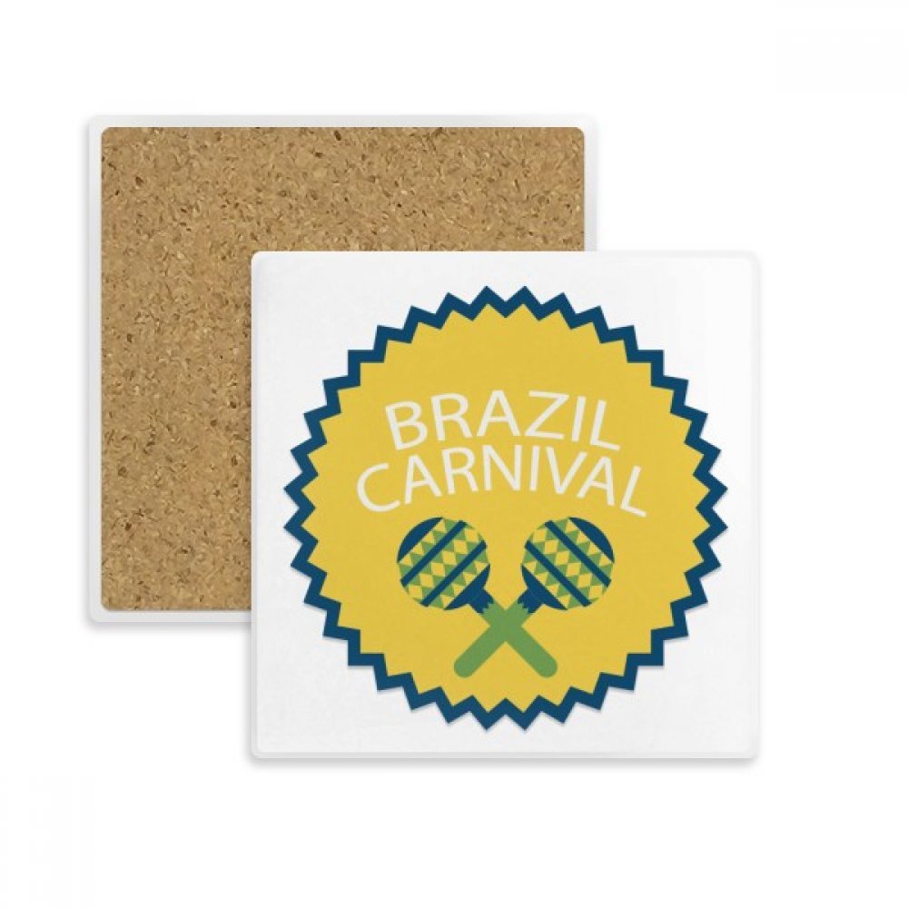 Coaster Brésil Carnaval dessous de verre absorbant pour éliminer les traces d'eau