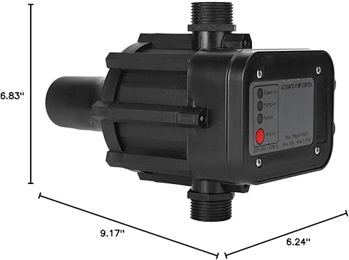 Miniatura 10 de Interruptor de presión de bomba de agua autocebante, interruptor de presión de bomba de agua autocebante negro de 220 V, controlador de presión