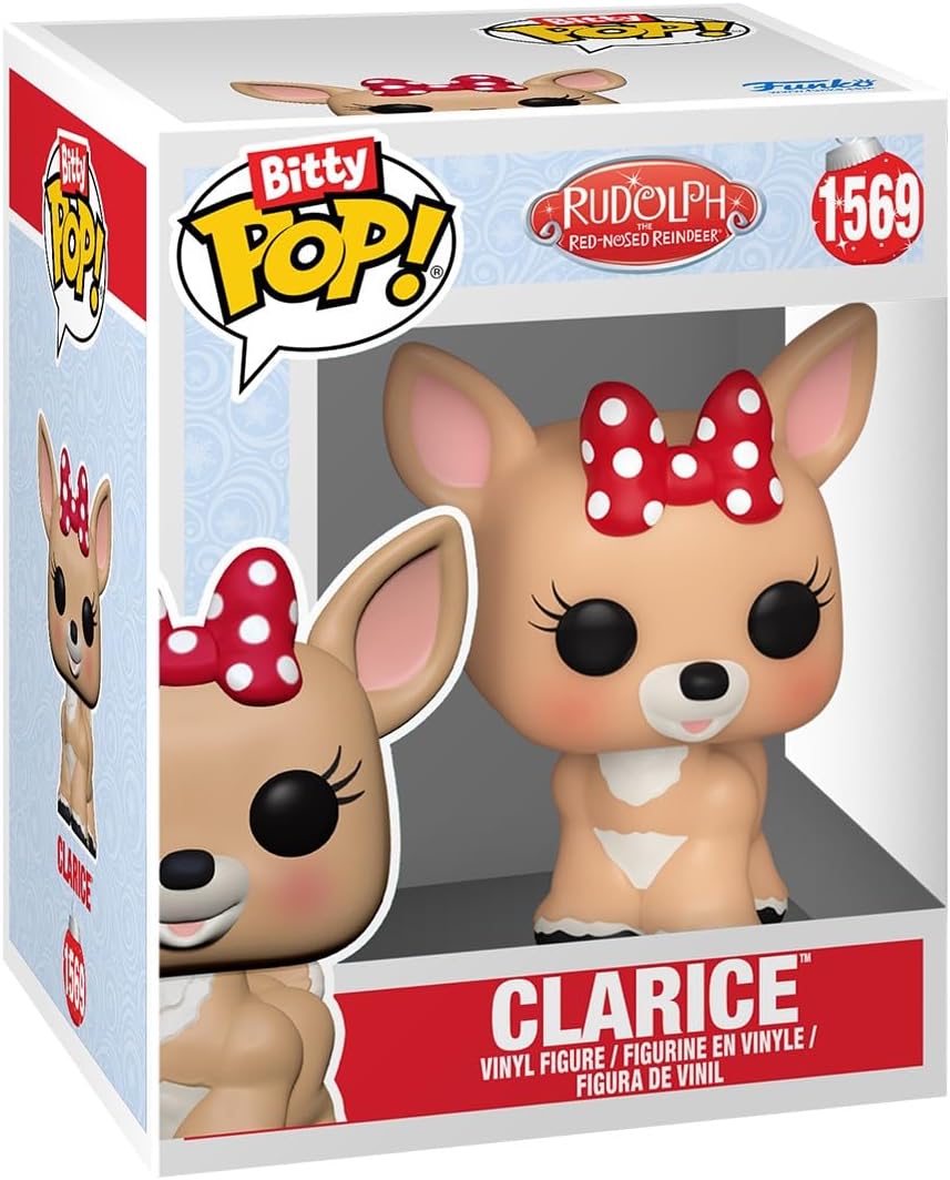 Funko Bitty Pop! Rudolph: Mini Collectible Toys 4-Pack - Clarice™, Rudolph®, Bumble™ & Mystery Chase Figure (Styles May Vary)