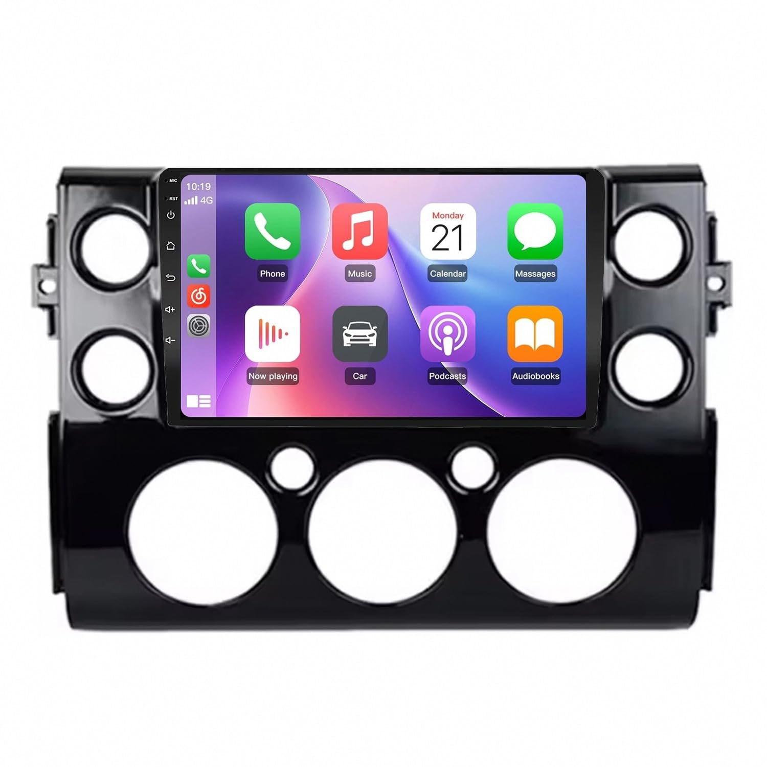 Car Stereo Carplay Radio de Coche para Toyota Land Cruiser FJ 2007-2017 Soporta Bluetooth, Control Volante, USB, WiFi, 4G, Mirror-Link, GPS Navegador/Radio FM, 4 Nuclear 1G+32G