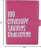 Vista 7 de Carpeta de desafío de 100 sobres, forma fácil y divertida de ahorrar $5,050, carpeta de presupuesto para ahorro de dinero con sobres de efectivo